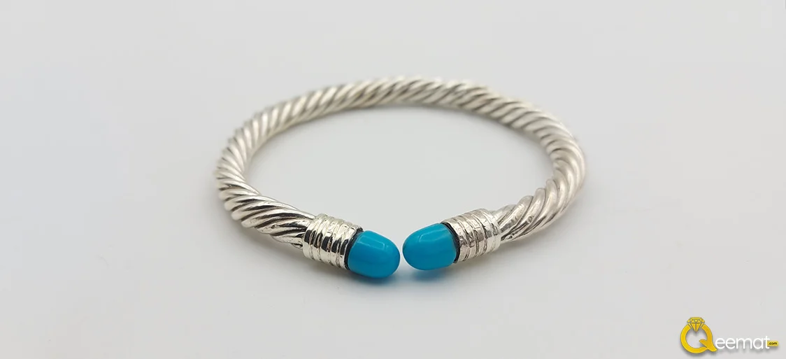 Blue Topaz Aquamarine Silver Ring For Boy