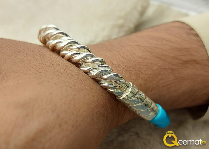 Beautiful Blue Topaz Pure Chandi Ring