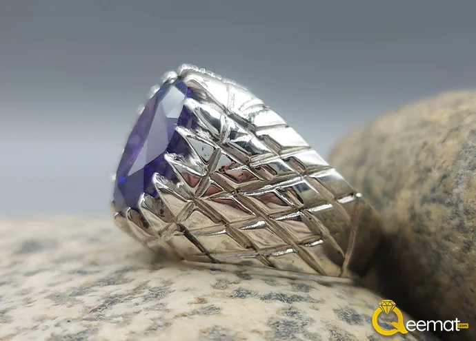 Virgo Stone Blue Zircon With Silver Ring For Boy Virgo Stone Blue Zircon With Silver Ring For Boy
