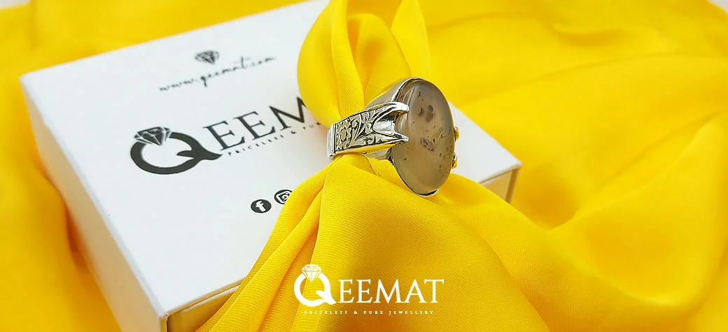 Cancer Star Stone Ring Agate Gemstone White Colour