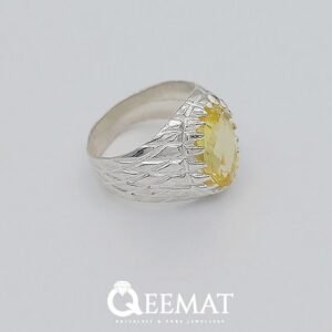 Real Zircon Stone Ring with Pure 925 Sterling Silver