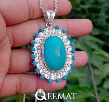 Blue Turquoise Necklace for Ladies