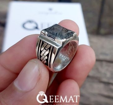 mens-rectangle-gift-quartz-silver-ring